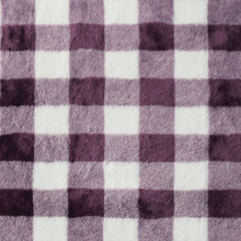 Gingham Faux Fur Heated Throw
